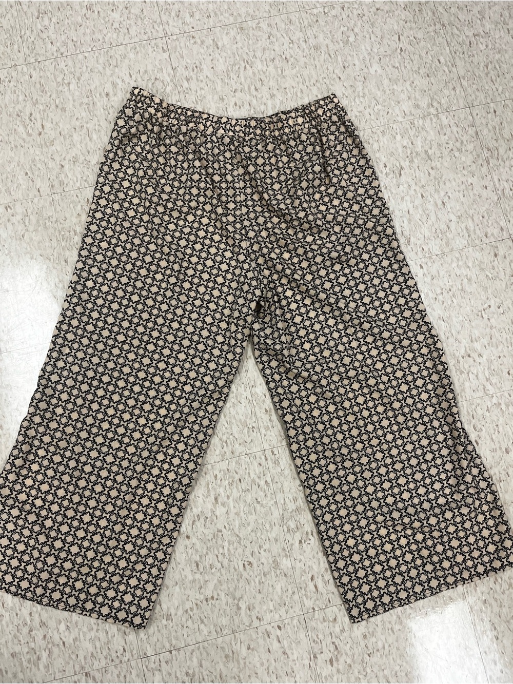 SHEIN Black and Cream Wide Leg Pants